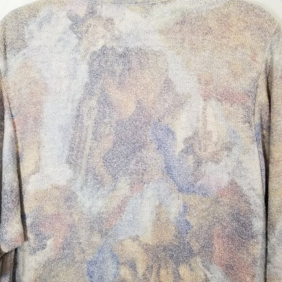 Gabriella T knit cardigan cherubs pattern sz M silk blend - Picture 5 of 7